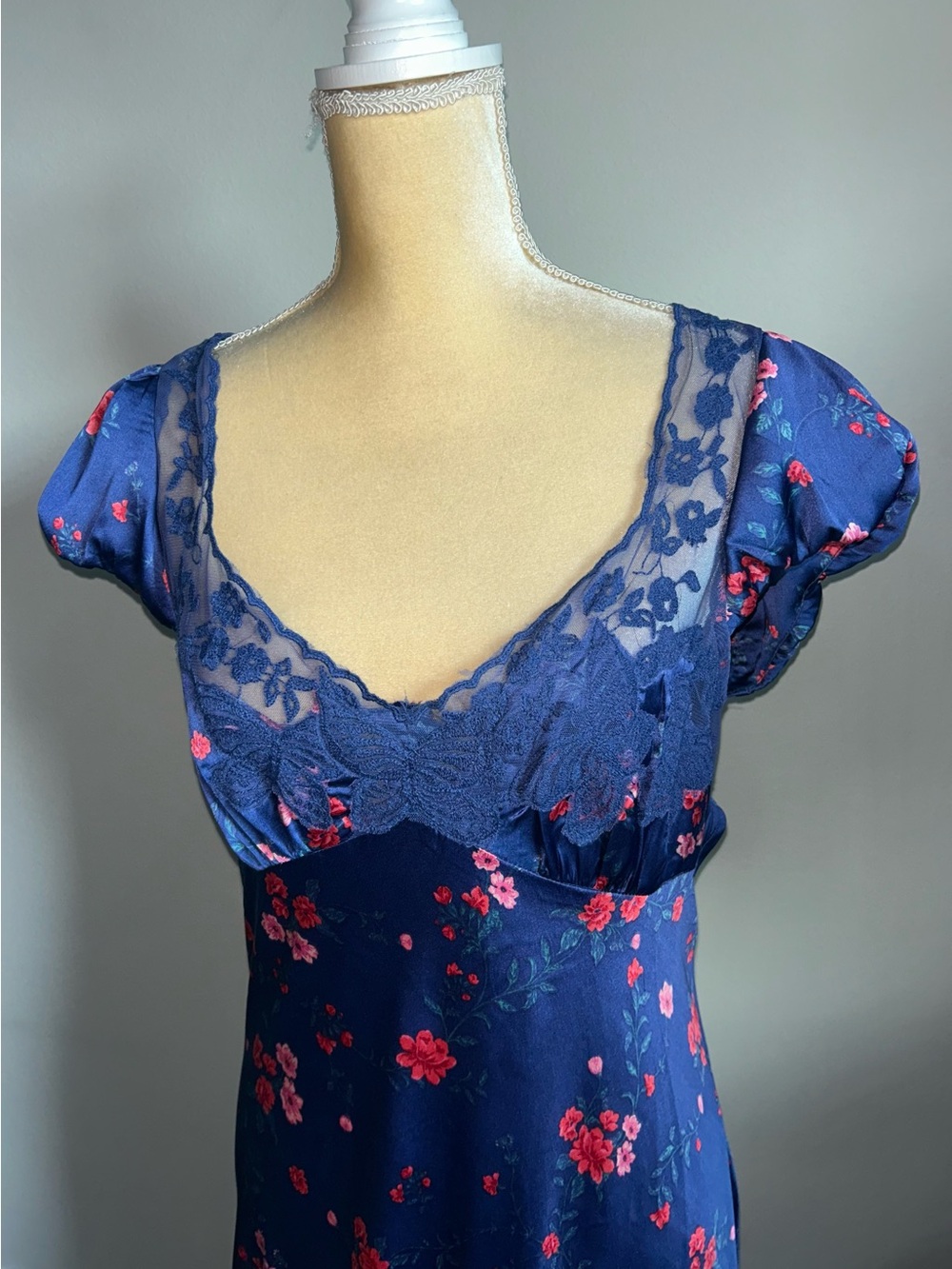 NWT Free People Butterfly Babe Lace Floral Printed Maxi Dress Sz XL - Picture 5 of 14